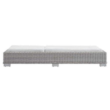 Modway Conway Sunbrella Outdoor Patio Wicker Rattan, Chaise Lounge, Light Gray White