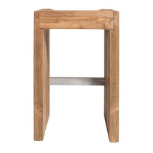 Afuera Living Modern 28" Wood and Steel Bar Stool Set of 2 Brown