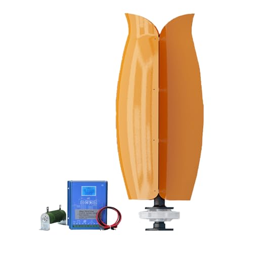4000W Vertical Axis Wind Turbine - Dual Brake System+Rare Earth Permanent Magnet High Efficiency Power Generation+Aluminum Alloy Spray-coated Blades | Wind-solar Complementary Generator