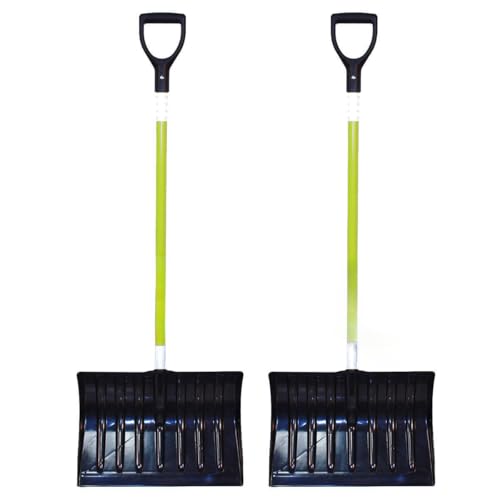 2-Pack 18 Inch Commercial Snow Push Shovel