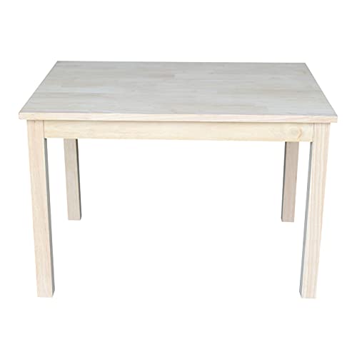 IC INTERNATIONAL CONCEPTS Table with 4 Mission Juvenile Chairs Unfinished