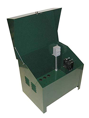American Pond Lockable Weatherproof Steel Aeration Cabinet Includes 115v Fan and Custom Soundproofing Installed, 16.5" x 22" x 19"