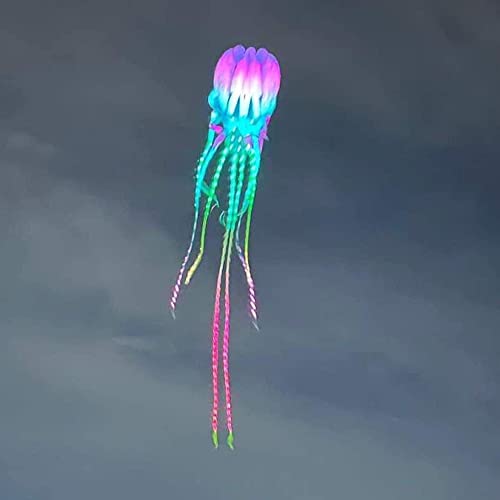 Yingfeida Large 18m LED Jellyfish Kite Blue