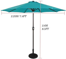 USZWBY Outdoor Garden Parasols 7.5ft/2.25m Round Garden Parasol,Outdoor Umbrella Sun Shade for Patio/Beach/Pool Umbrellas with Crank and Tilt,Sunscreen UV50+