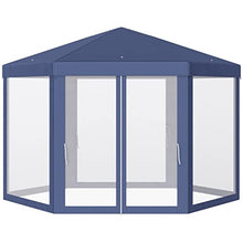 YMGSCC Reception Gazebo Type Hexagonal Gazebo with Net for Garden and Terrace Ø3.9 M Water Repellent Polyester Material ()