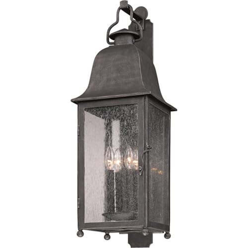 Spark & Spruce 20185-AP Pella 4 Light 31.5 inch Aged Pewter Outdoor Wall Sconce