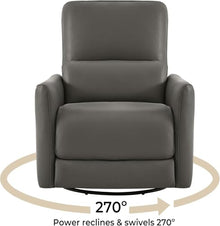 270° Swivel Power Recliner Chair for Elderly, Oversized Electric Recliner with USB Charging Ports, Heavy Duty Comfort Overstuffed Living Room Sofa for Adults