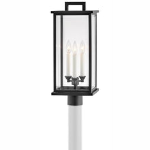 Hinkley Weymouth Large Outdoor Post Mount Rectangle Lantern, Black Finish
