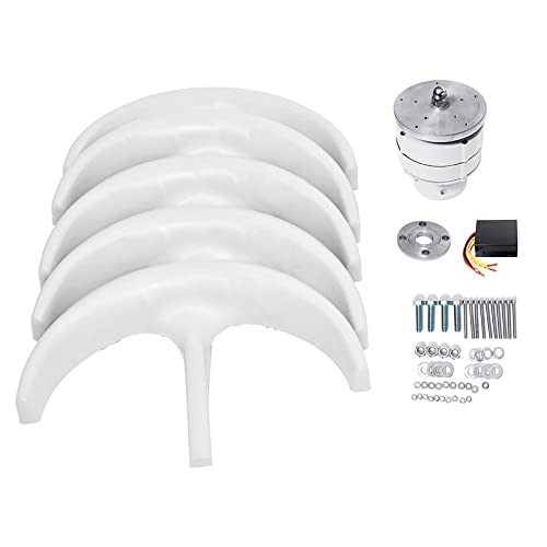 AISINILALAO Low Noise Lanterns Wind Power Generator 5000W 220V 48V 24V 12V Vertical Wind Generator with MPPT Charging Controller for Hybrid Wind Solar System,24v