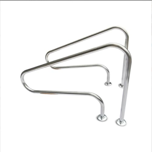 Stainless Steel Pool Handrail,Swimming Pool Hand Rail with Easy Mount Base Plate,Rust and Weather Proof Grab Rails for Pools and Spas