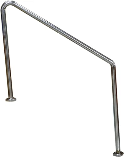 BSNANCA Swimming Pool handrails, Stainless Steel Pool railings, Stable Base Support rods, Hand Rail Handles for Ground Swimming Pools, hot Spring Baths, Water Parks 1pcs (Silver 88CM)