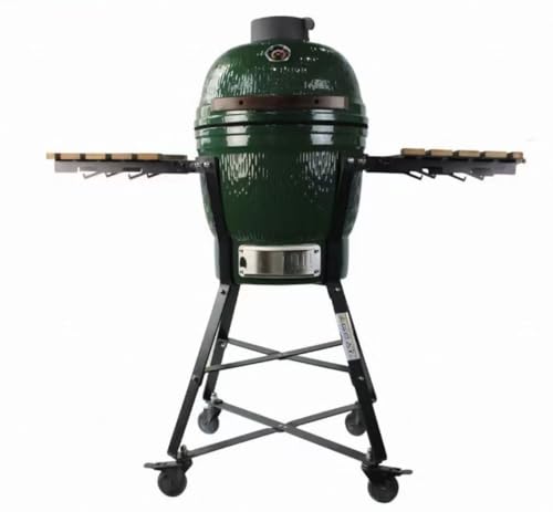 JOSOGO 18 Inch Ceramic Charcoal Grill, Outdoor BBQ Stove with Stainless Steel Rack for Home Patio Camping