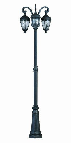 Artcraft Lighting Anapolis 3-Lantern Outdoor Post Light, Oil-Rubbed Bronze