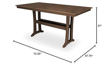 Trex Outdoor Furniture™ Farmhouse Trestle 37" x 72" Counter Table in Tree House