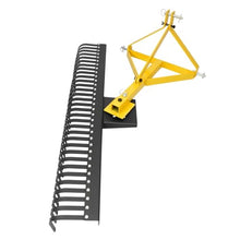 Keliejnese 3 Point 60'' Landscape Rock Rake for Cat 1 Tractor Attachment Soil Gravel Lawn