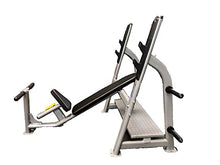 Fitness First Adjustable Incline Bench with Olympic Weight Plate Storage Black