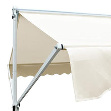SDVantage Free Standing Awning 600X300 Cm Cream, Double-Sided Outdoor Patio Umbrella with Powder-Coated Steel Frame, Uv Water-Resistant Garden Shade for Deck,Cream-5 X 3 M