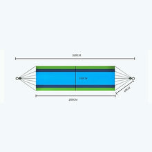 BNEI Garden Hammock - Hammock with Stand, 300kg Load Capacity, 320 * 150cm, Suitable for Patio, Outdoor, Parks