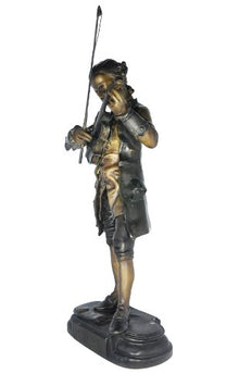 PF Products Mozart Standing Bronze Statue(Traditional Lost Wax Bronze Process/on Marble Base)