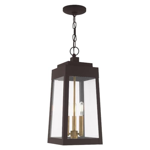 Livex Lighting 20857-07 Oslo - 3-Light Outdoor Hanging Lantern, Bronze