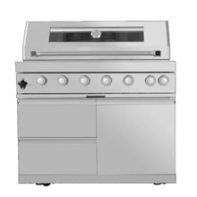 6-Burner Built-in Stainless Steel Gas Grill, Outdoor BBQ Grill with Granite Countertops & Rotisserie, Premium Cooking Station with Storage Cabinets & Wheels for Backyard Patio Kitchen