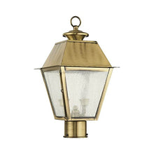 Livex Lighting 2166-61 Mansfield 2-Light Outdoor Post Lantern, Charcoal