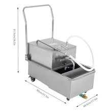 Oil Filter Cart 55L 14.5Gal Stainless Steel 20 Micron for Fryer