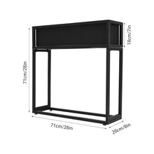 Yellulu Metal Elevated Planter Box, 28" H Raised Garden Bed with Legs, Tall Rectangle Planter with Drainage System, Outdoor Indoor Elevated Garden Box for Vegetable Flower Herb Fruit (4, Black-28 H)