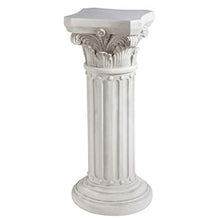 Design Toscano Athena Corinthian Furniture Pedestal Column Plant Stand, 16 Inches Wide, 16 Inches Deep, 33 Inches High, Handcast Polyresin, Antique Stone Finish
