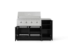 NewAge Products Classic Series 4PC Aluminum Black Modular Outdoor Kitchen Grill Island with 40" Performance Grill NG - 24"D x 56"W x 47.5"H