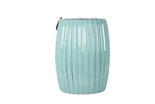 JOYNOW Ceramic Garden Stool Decorative Garden Stools Striped Carved Ceramic Stool Monochrome Glazed Ceramic Stool Shoe Bench Garden Stool Ceramic(A)