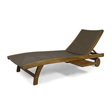 AODSHA 78.5" Lounge Chair Set of 2, Oversized Outdoor Wicker Chaise Lounge Chair with 4 Positions Recliner, Pull-Out Tray & Wheels, Perfect for Patio Pool Deck Poolside