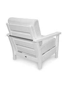 Polywood® Harbour Deep Seating Chair in White/Natural