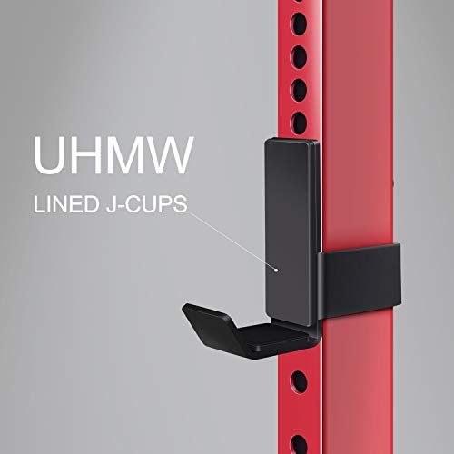 CUAUC Wall Mounted Folding Squat Rack Red