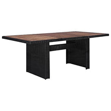 AMBERARD Outdoor Dining Set Black Powder-Coated Steel Large Durable Furniture Set