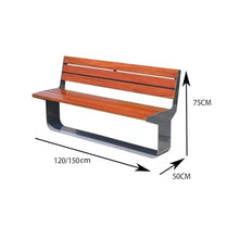 mifortune-e Garden Bench, Solid Wood Outdoor Bench with Backrest - Comfortable Garden Park Patio Seating,for Patio(Small)