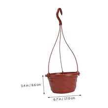 24 Sets Chain Hanging Small Planter Garden Planters Containers Pot Balcony Basket Flowerpots Pots Chlorophytum and for Wall Outdoor Plant Hooks Plants Fence Flower (Coffeex4pcs 17X8.6CMx4pcs)