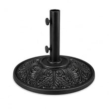 Treasure Garden 50 lb Art Deco Market Umbrella Base – Black Auminum Shell with Cast Iron Core – Fits 1.5 Inch Poles