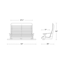 Wildridge Signature Porch Swing, Light Gray and White - Outdoor Weather Resistant Recycled Plastic Furniture for Patio