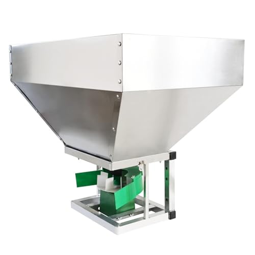 Yokoma Electric Tractor Fertilizer Spreader 150W 160L (42.3gal) Stainless Steel Hopper ATV Broadcast Spreader for Seed/Granular Fertilizer 16.4-19.7ft Width