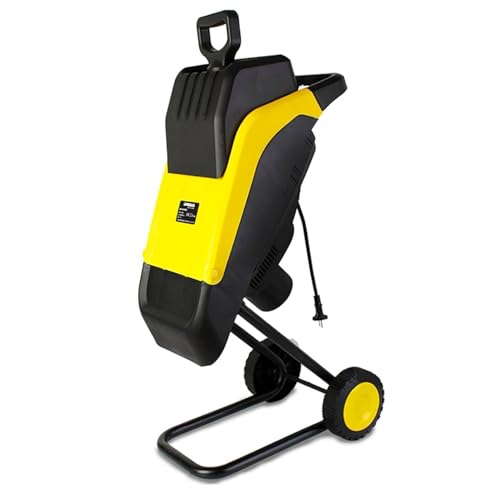 2500W Electric Wood Chipper/Shredder, Garden Shredder Max Diameter 35mm, Leaf Tree Branch Shredder Includes 50L Collection Bag, Garden Mulcher