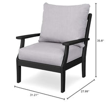 POLYWOOD® Braxton Deep Seating Chair in Black/Granite