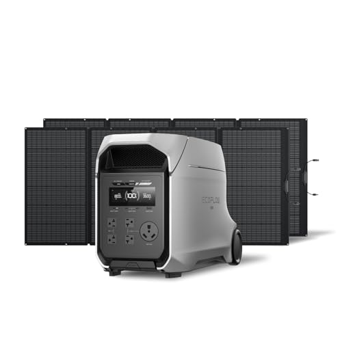 EF ECOFLOW 3072Wh DELTA 3 Ultra Plus Power Station with 2X400W Solar Panels