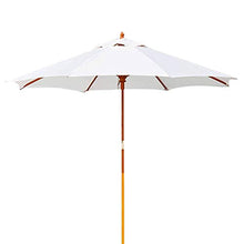 3WWWQMAA8 2.7m/9ft Patio Umbrella, Outdoor Market Table Umbrella & Shade Garden Parasol Umbrella with Wooden Pole, for Deck, Backyard, Pool, Beach (Color : Green) (Red) (White)