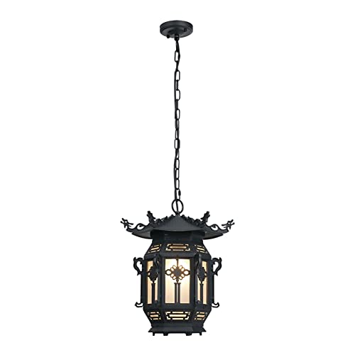 Chandelier Light Retro Creative Aluminum Chandeliers Outdoor Waterproof Pendant Lamp Adjustable Ceiling Hanging Lighting Fixture for Courtyard Corridor Gazebo Porch Entryway Patio Decoration Hanging C