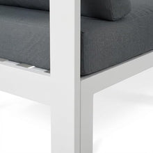 Outdoor Escape Gray Fabric Patio Modular Sectional, Weather-Resistant Upholstery, Comfortable Back and Seat Height, Durable Frame