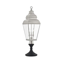 Livex Lighting 2594-01 Exeter Traditional 3 Light Antique Brass Post-Top LantermAntique Brass