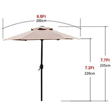 EUQKKWLOY Outdoor Patio Umbrella 6.5FT / 200cm Garden Shade with Ventilation Non-Fading Canopy 8 Durable Steel Ribs Perfect for Beach & Table Use UV Protection