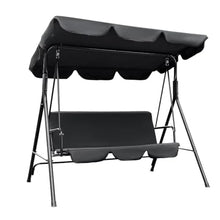 FYorbitH bancas de Patio Exterior 3 Person Patio Porch Swing Adjustable Canopy Durable Steel for Backyard Garden Balcony