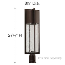 Hinkley Shelter Large Post Mount Lantern - LED Included, Aluminum, Clear Seedy Glass, Dark Sky Compliant, Pier Mount, Gate Column, Entry Post, Landscape Feature - Buckeye Bronze Finish